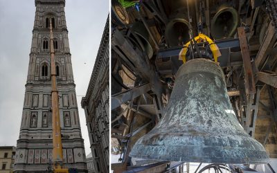 GIOTTO’S BELL TOWER – FLORENCE The rotation of the Major Bell called “Campanone” – A.D. 2021